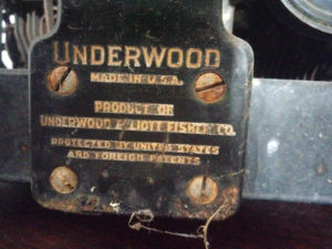 étiquette Machine à écrire underwood numéro 3
